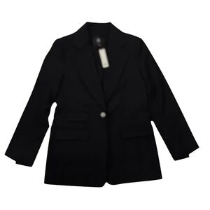 Banana Republic Black Long Wool Sculpted Blazer‎ Womens 6 Petite NWT 746814-00-1